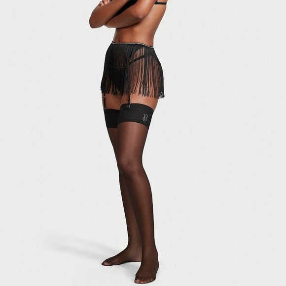 VS XS/S Very Sexy Fringe Garter Skirt Black NWT - Picture 7 of 16